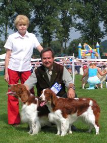 Crys and Cindy with their leader and judge Mrs Poláková